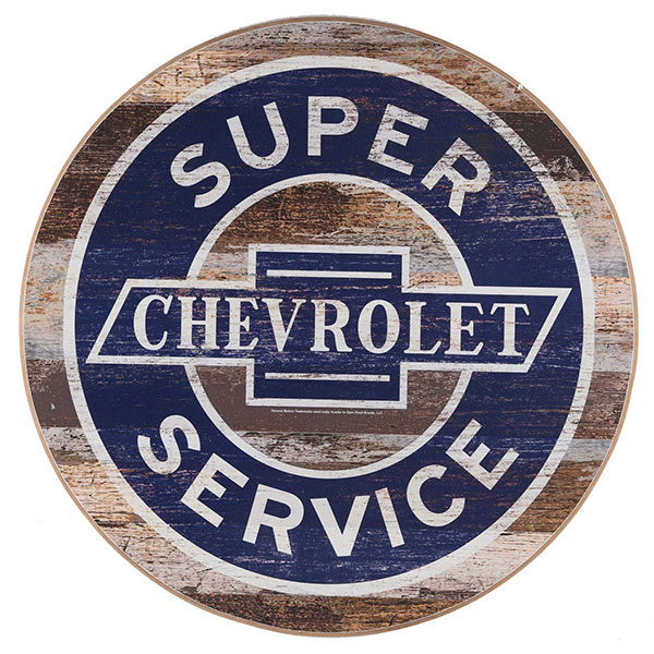 Super Chevy Wood Wall Art Sign 14.25